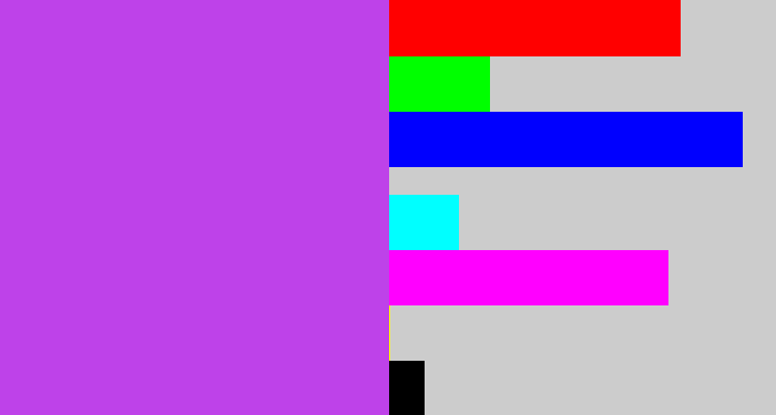 Hex color #be42e9 - lightish purple