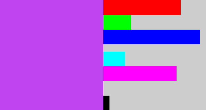 Hex color #be45f0 - heliotrope