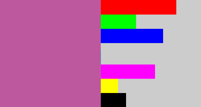 Hex color #be589e - purplish pink