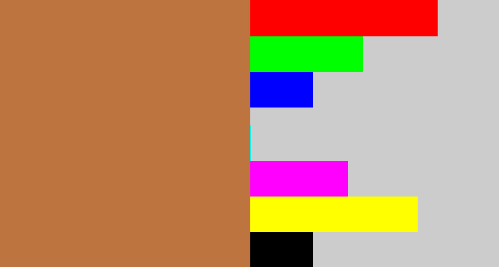 Hex color #be743f - adobe
