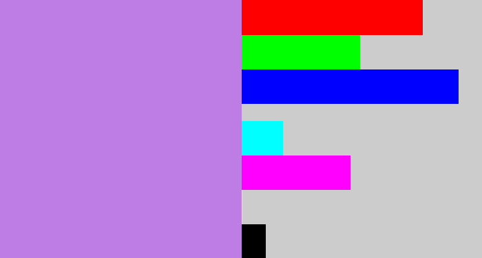 Hex color #be7de5 - light purple