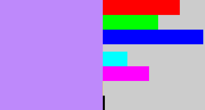 Hex color #be89fb - liliac