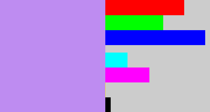 Hex color #be8cf1 - liliac