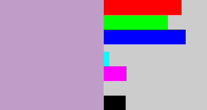 Hex color #be9dc9 - pale purple