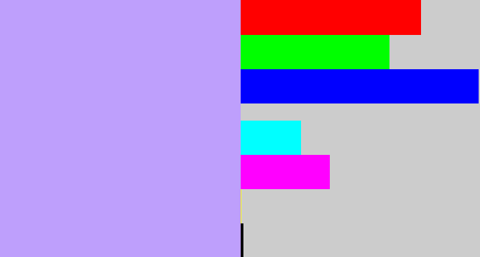 Hex color #be9ffc - pastel purple
