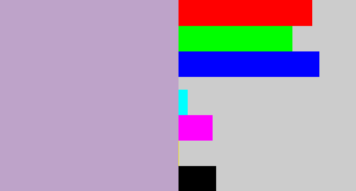 Hex color #bea3c9 - pale purple
