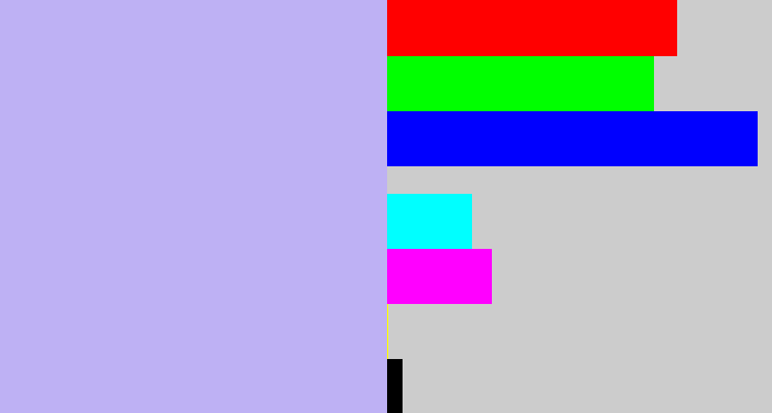 Hex color #beb1f4 - pale violet