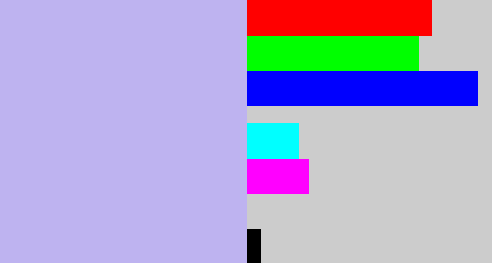 Hex color #beb3f0 - pale violet