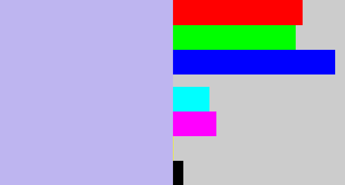 Hex color #beb5f0 - pale violet