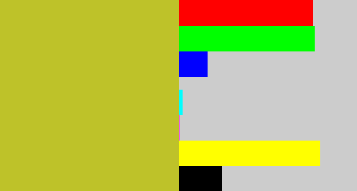 Hex color #bec229 - puke yellow