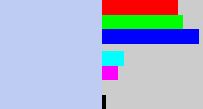 Hex color #beccf4 - light periwinkle