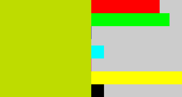 Hex color #bedc00 - green/yellow