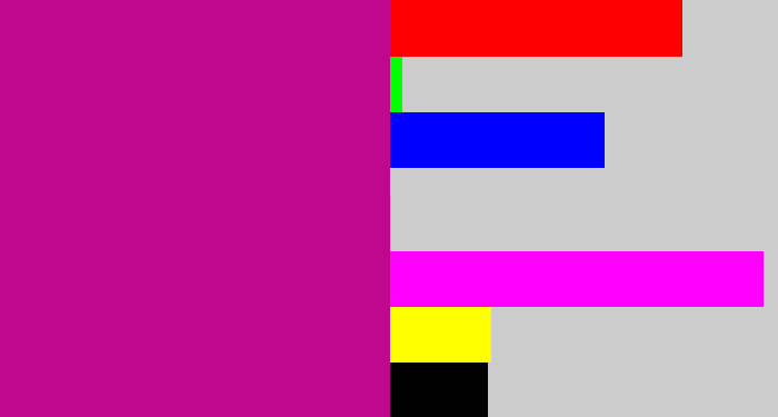 Hex color #bf088d - magenta