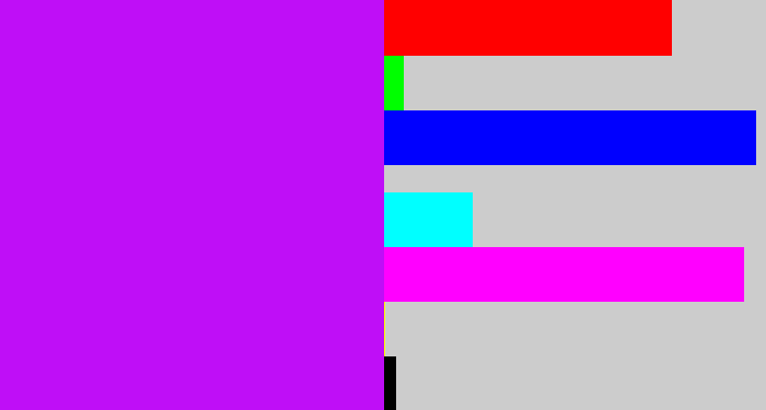Hex color #bf0ef7 - neon purple