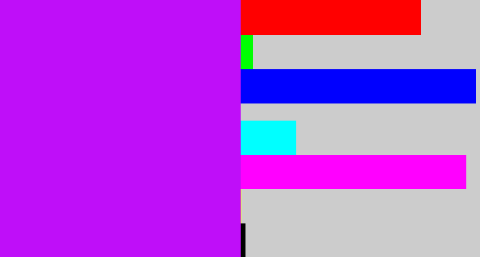 Hex color #bf0ef9 - neon purple