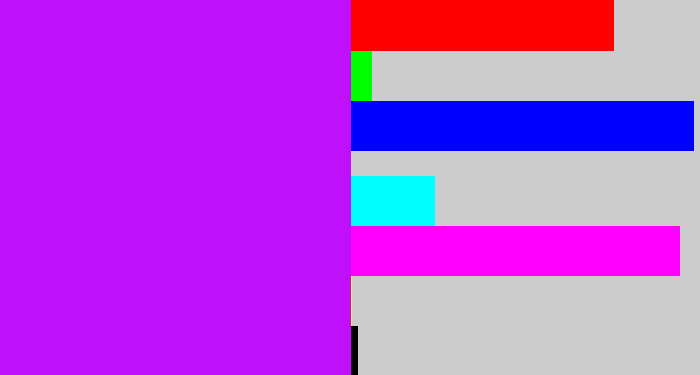 Hex color #bf0ffb - neon purple