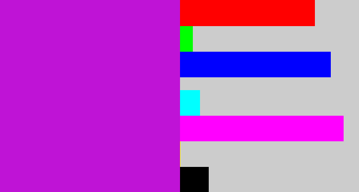 Hex color #bf13d6 - vibrant purple