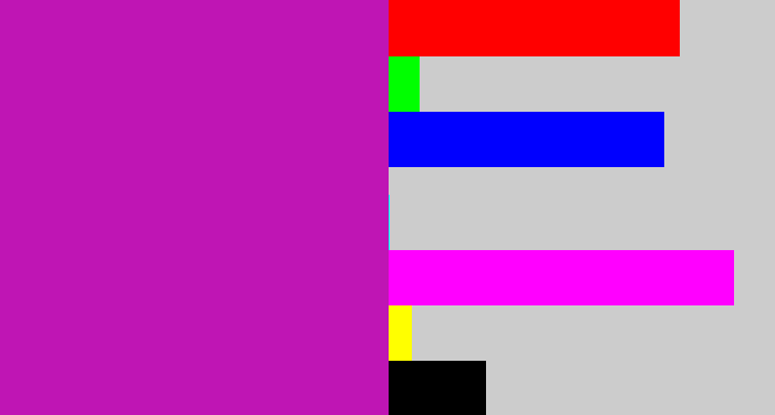 Hex color #bf15b4 - barney