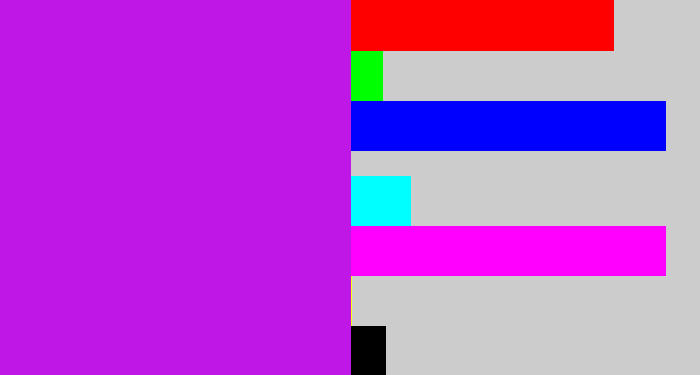 Hex color #bf17e5 - neon purple