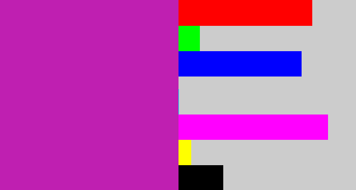 Hex color #bf1fb1 - barney