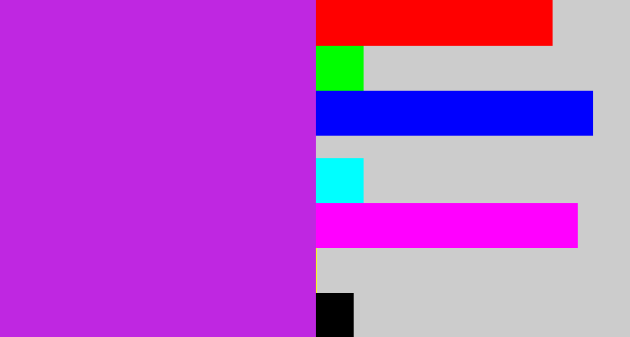 Hex color #bf27e1 - purple/pink