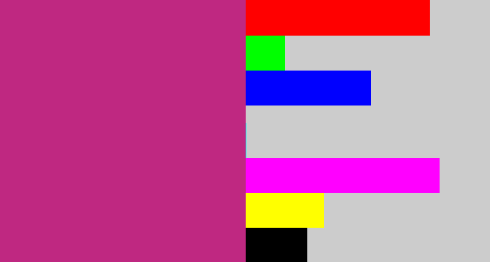 Hex color #bf2881 - dark pink