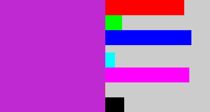 Hex color #bf29d2 - purple/pink