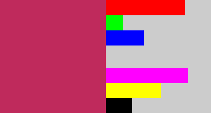 Hex color #bf2a5c - dark pink