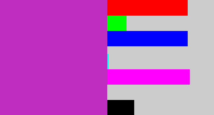 Hex color #bf2dc0 - purpley pink