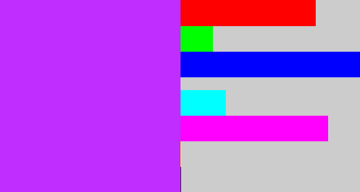 Hex color #bf2efe - electric purple