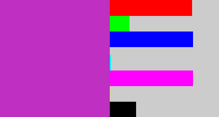 Hex color #bf2fc1 - purpley pink