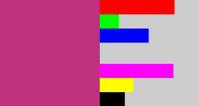 Hex color #bf317e - dark pink