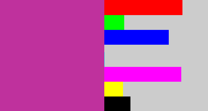 Hex color #bf319d - purpley pink