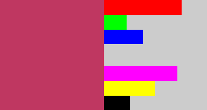 Hex color #bf3761 - dark pink
