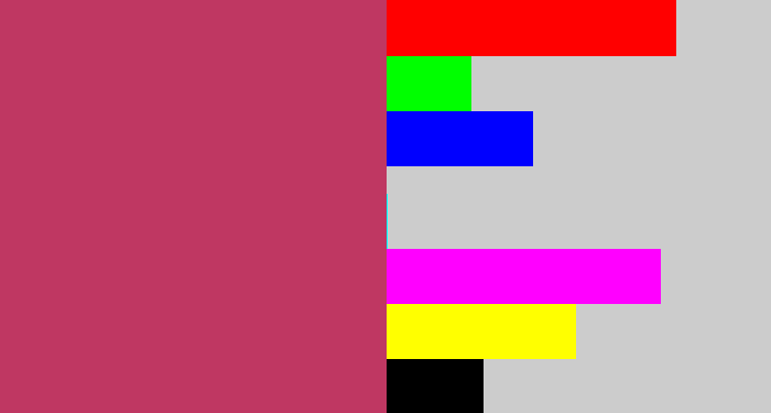 Hex color #bf3762 - dark pink