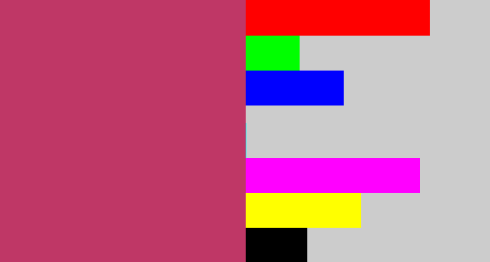 Hex color #bf3766 - dark pink