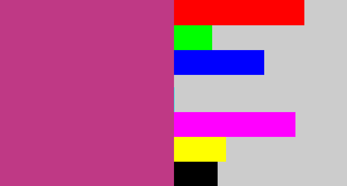 Hex color #bf3985 - dark pink