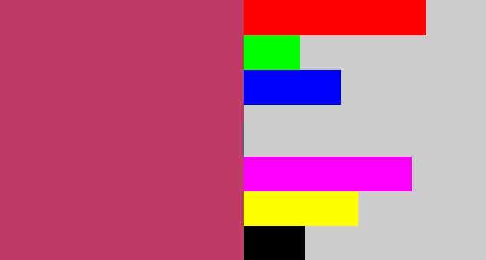 Hex color #bf3b66 - dark pink