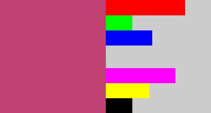 Hex color #bf4071 - dark pink