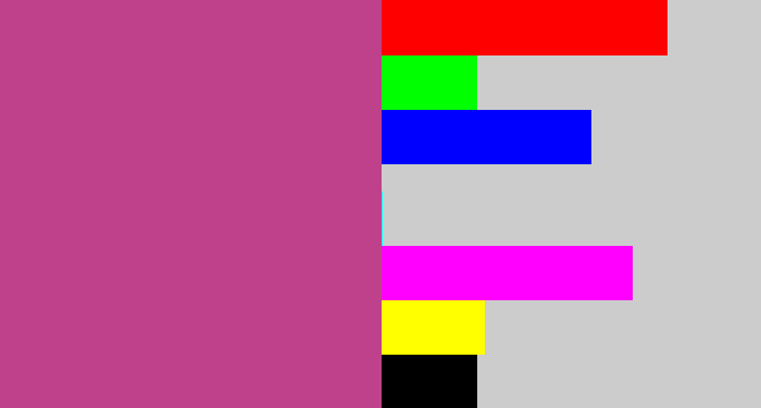 Hex color #bf418c - darkish pink