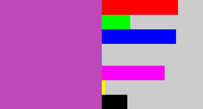 Hex color #bf48b9 - pinky purple