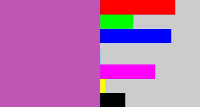 Hex color #bf55b5 - pinky purple