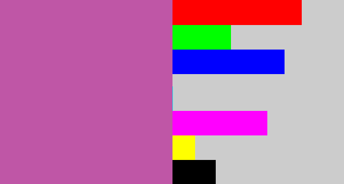 Hex color #bf56a6 - purplish pink