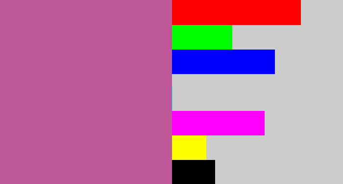Hex color #bf5899 - purplish pink