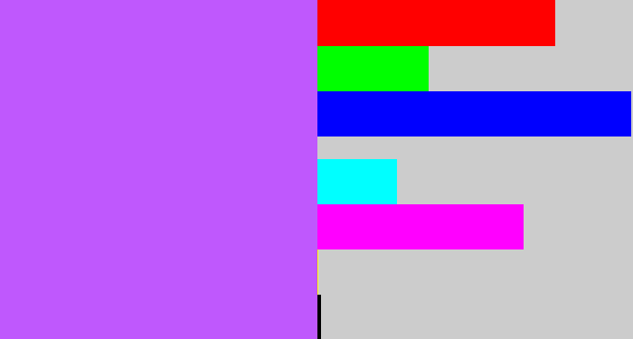 Hex color #bf58fd - bright lavender