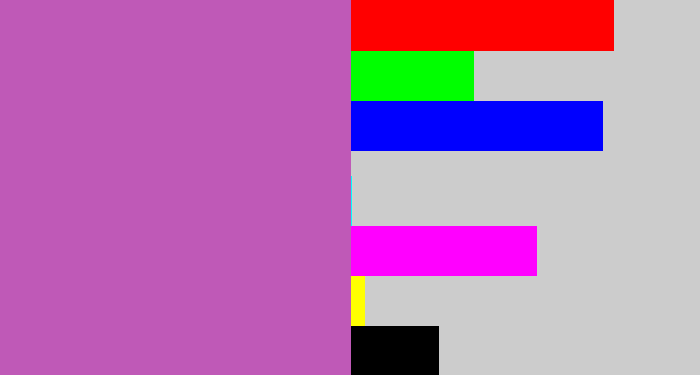 Hex color #bf59b7 - pinky purple