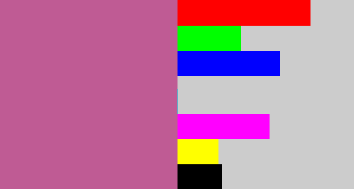 Hex color #bf5b94 - purplish pink