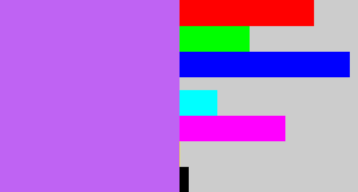 Hex color #bf63f3 - bright lilac