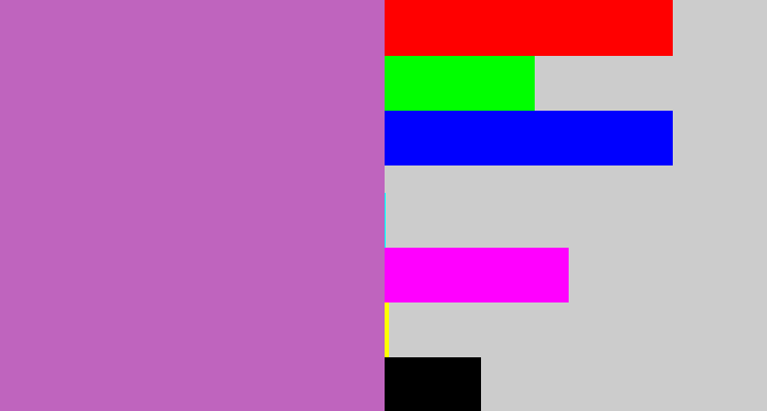 Hex color #bf64be - orchid