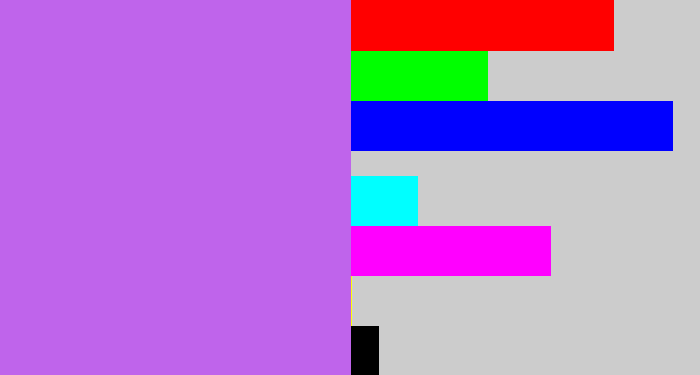 Hex color #bf64eb - light urple